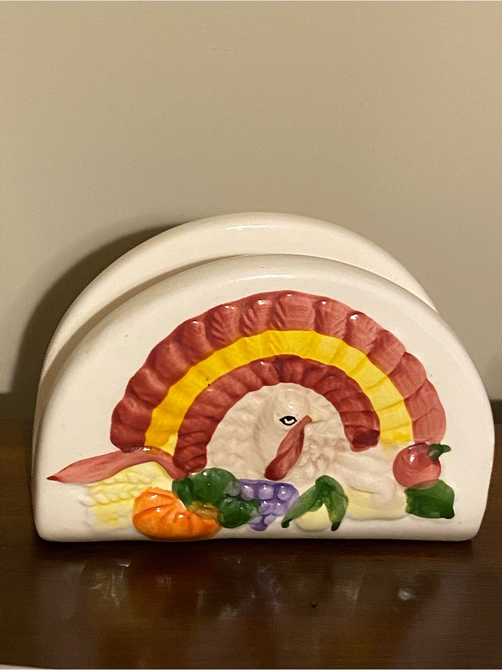 Fall Thanksgiving ceramic napkin holder